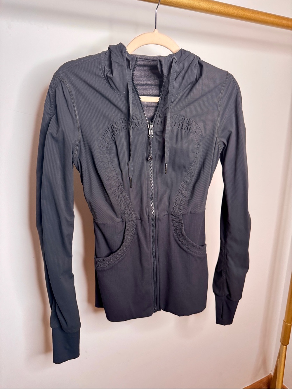 lululemon athletica Hooded Zip Bomber Jacket - Charcoal